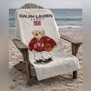 Vintage Polo Ralph Lauren Bear Beach Towel